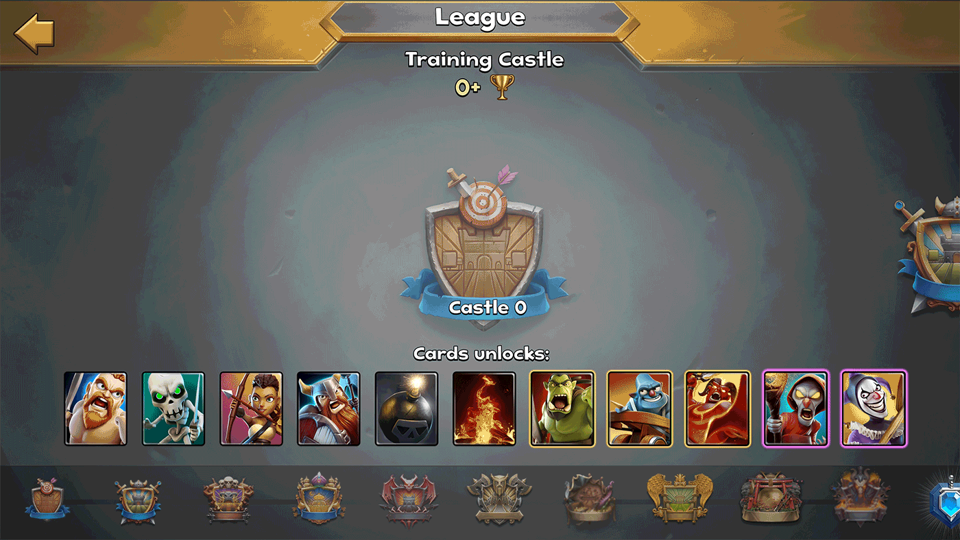 Castle Crush — seleção de fases e recompensas