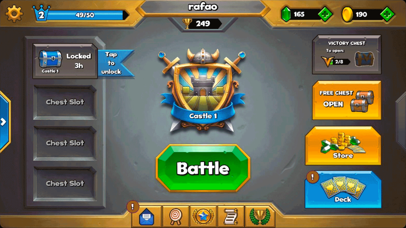 Castle Crush — feature de engajamento e retenção